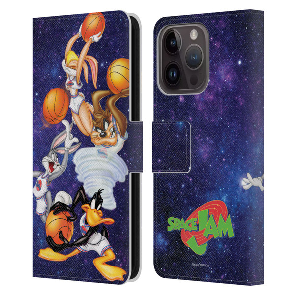 Space Jam (1996) Graphics Poster Leather Book Wallet Case Cover For Apple iPhone 15 Pro