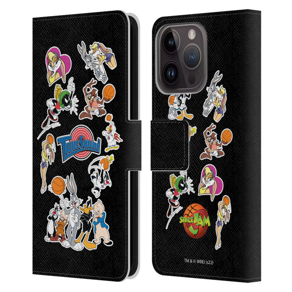 Space Jam (1996) Graphics Tune Squad Leather Book Wallet Case Cover For Apple iPhone 15 Pro
