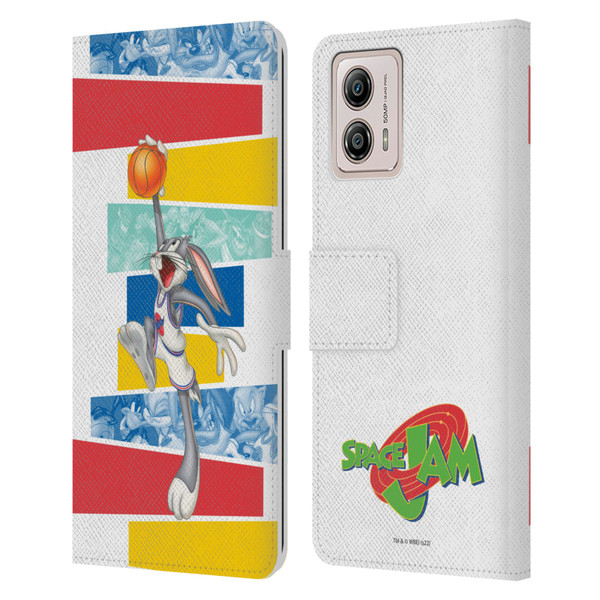 Space Jam (1996) Graphics Bugs Bunny Leather Book Wallet Case Cover For Motorola Moto G53 5G