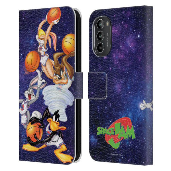 Space Jam (1996) Graphics Poster Leather Book Wallet Case Cover For Motorola Moto G82 5G