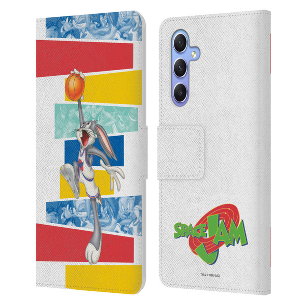 Space Jam (1996) Graphics Bugs Bunny Leather Book Wallet Case Cover For Samsung Galaxy A34 5G