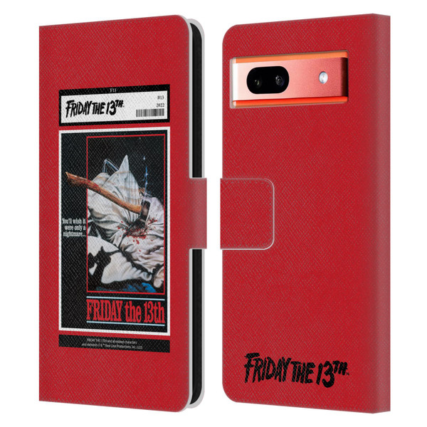 Friday the 13th 1980 Graphics Poster 2 Leather Book Wallet Case Cover For Google Pixel 7a