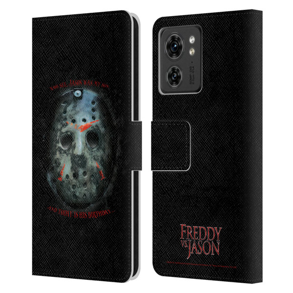 Freddy VS. Jason Graphics Jason's Birthday Leather Book Wallet Case Cover For Motorola Moto Edge 40