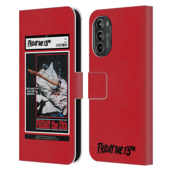 Friday the 13th 1980 Graphics Poster 2 Leather Book Wallet Case Cover For Motorola Moto G82 5G