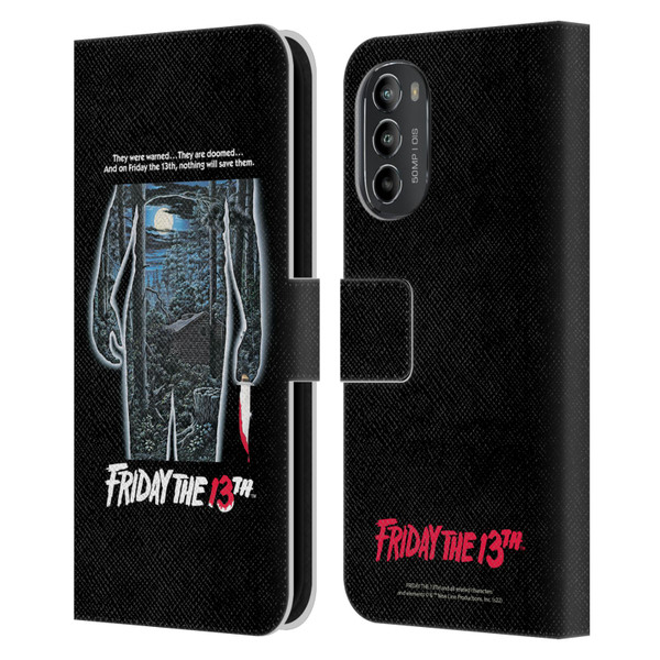 Friday the 13th 1980 Graphics Poster Leather Book Wallet Case Cover For Motorola Moto G82 5G