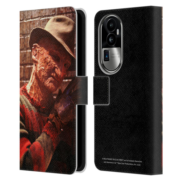 A Nightmare On Elm Street 3 Dream Warriors Graphics Freddy 3 Leather Book Wallet Case Cover For OPPO Reno10 Pro+