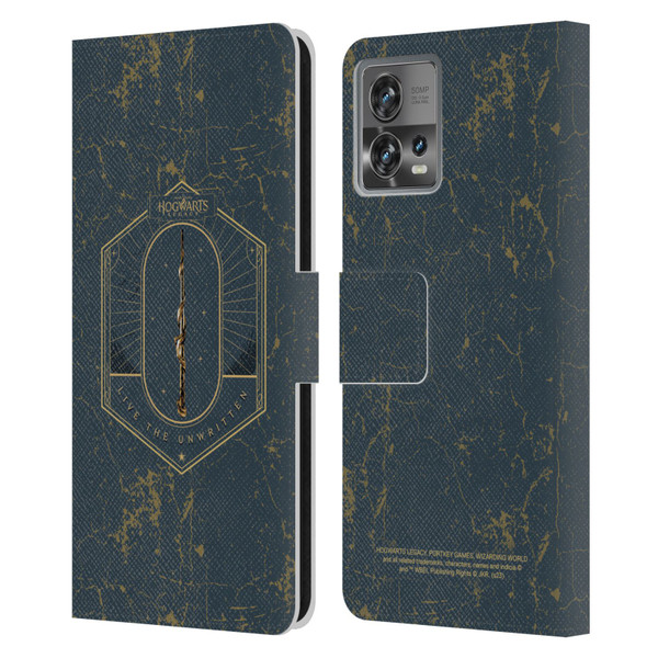 Hogwarts Legacy Graphics Live The Unwritten Leather Book Wallet Case Cover For Motorola Moto Edge 30 Fusion