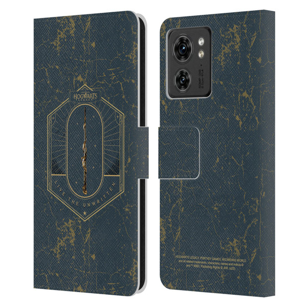 Hogwarts Legacy Graphics Live The Unwritten Leather Book Wallet Case Cover For Motorola Moto Edge 40