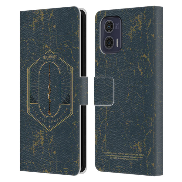 Hogwarts Legacy Graphics Live The Unwritten Leather Book Wallet Case Cover For Motorola Moto G73 5G