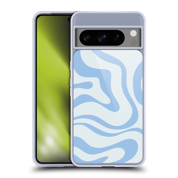 Kierkegaard Design Studio Art Blue Abstract Swirl Pattern Soft Gel Case for Google Pixel 8 Pro