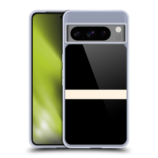 Kierkegaard Design Studio Art Stripe Minimalist Black Cream Soft Gel Case for Google Pixel 8 Pro