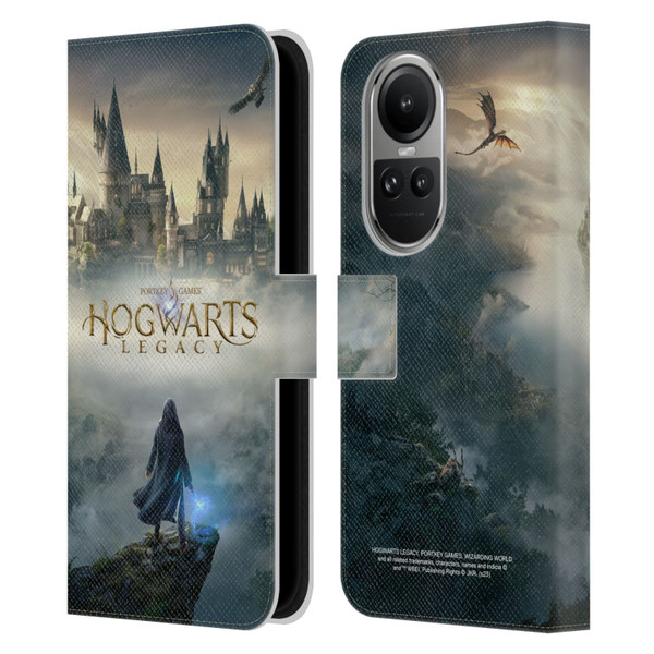 Hogwarts Legacy Graphics Key Art Leather Book Wallet Case Cover For OPPO Reno10 5G / Reno10 Pro 5G