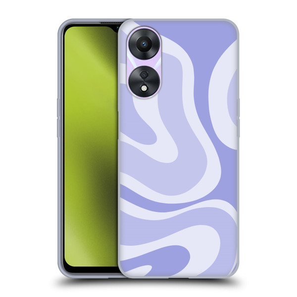 Kierkegaard Design Studio Art Modern Liquid Swirl Purple Soft Gel Case for OPPO A78 5G