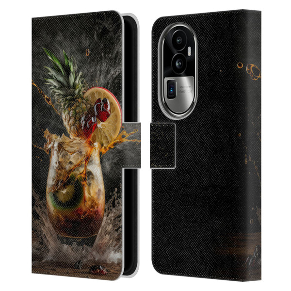Spacescapes Cocktails Exploding Mai Tai Leather Book Wallet Case Cover For OPPO Reno10 Pro+