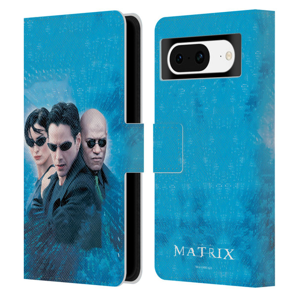 The Matrix Key Art Group 3 Leather Book Wallet Case Cover For Google Pixel 8