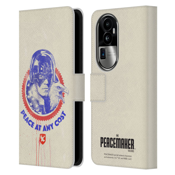 Peacemaker: Television Series Graphics Christopher Smith & Eagly Leather Book Wallet Case Cover For OPPO Reno10 Pro+
