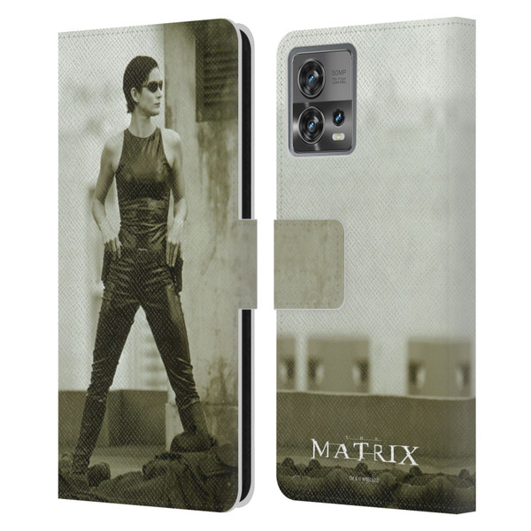 The Matrix Key Art Trinity Leather Book Wallet Case Cover For Motorola Moto Edge 30 Fusion