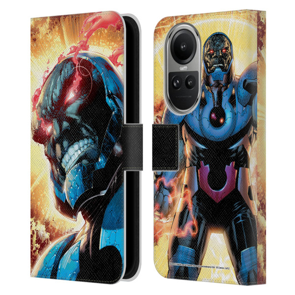 Justice League DC Comics Darkseid Comic Art New 52 #6 Cover Leather Book Wallet Case Cover For OPPO Reno10 5G / Reno10 Pro 5G