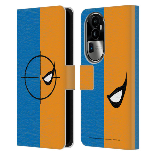 Justice League DC Comics Deathstroke Comic Art Logo Leather Book Wallet Case Cover For OPPO Reno10 Pro+