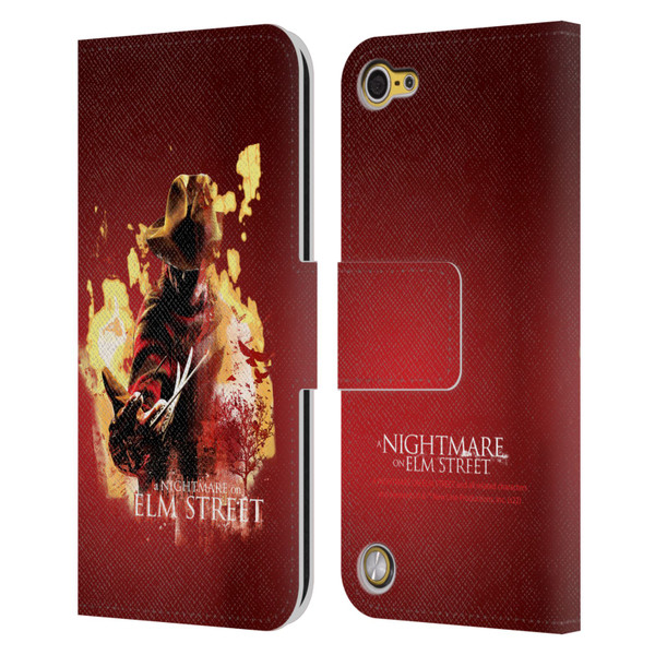 A Nightmare On Elm Street (2010) Graphics Freddy Nightmare Leather Book Wallet Case Cover For Apple iPod Touch 5G 5th Gen