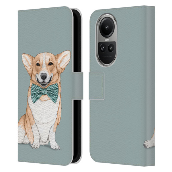 Barruf Dogs Corgi Leather Book Wallet Case Cover For OPPO Reno10 5G / Reno10 Pro 5G
