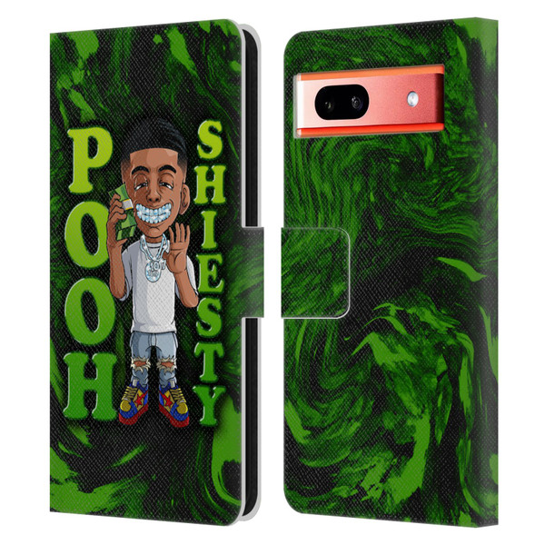 Pooh Shiesty Graphics Green Leather Book Wallet Case Cover For Google Pixel 7a