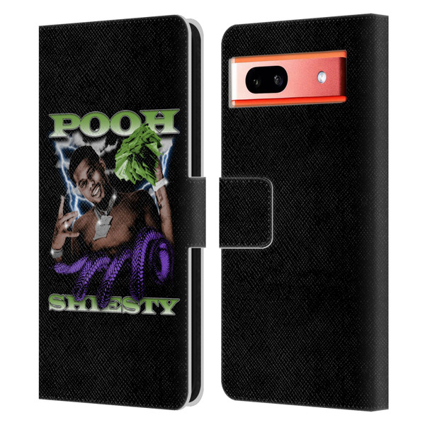 Pooh Shiesty Graphics Photo Leather Book Wallet Case Cover For Google Pixel 7a