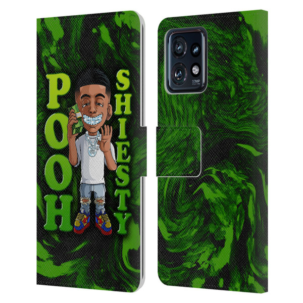 Pooh Shiesty Graphics Green Leather Book Wallet Case Cover For Motorola Moto Edge 40 Pro