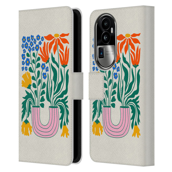 Ayeyokp Plants And Flowers Withering Flower Market Leather Book Wallet Case Cover For OPPO Reno10 Pro+