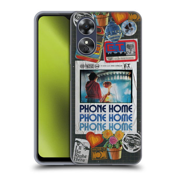E.T. Graphics Phone Home Collage Soft Gel Case for OPPO A17