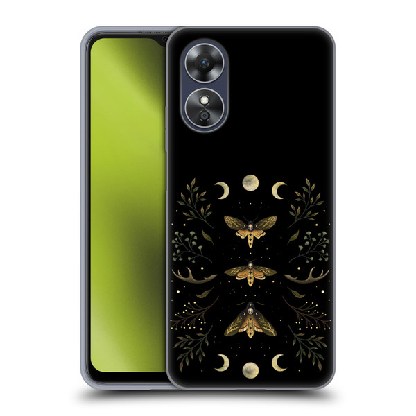 Episodic Drawing Illustration Animals Death Head Moth Night Soft Gel Case for OPPO A17