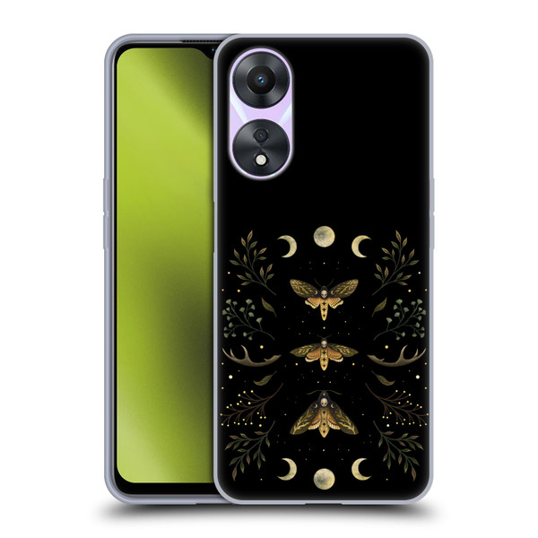 Episodic Drawing Illustration Animals Death Head Moth Night Soft Gel Case for OPPO A78 5G