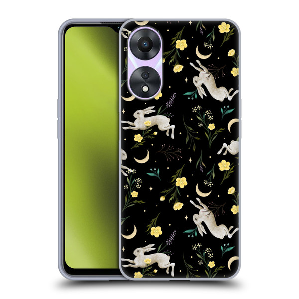 Episodic Drawing Pattern Bunny Night Soft Gel Case for OPPO A78 5G