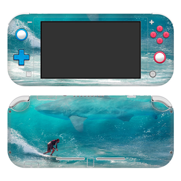 Dave Loblaw Sea 2 Shark Surfer Vinyl Sticker Skin Decal Cover for Nintendo Switch Lite