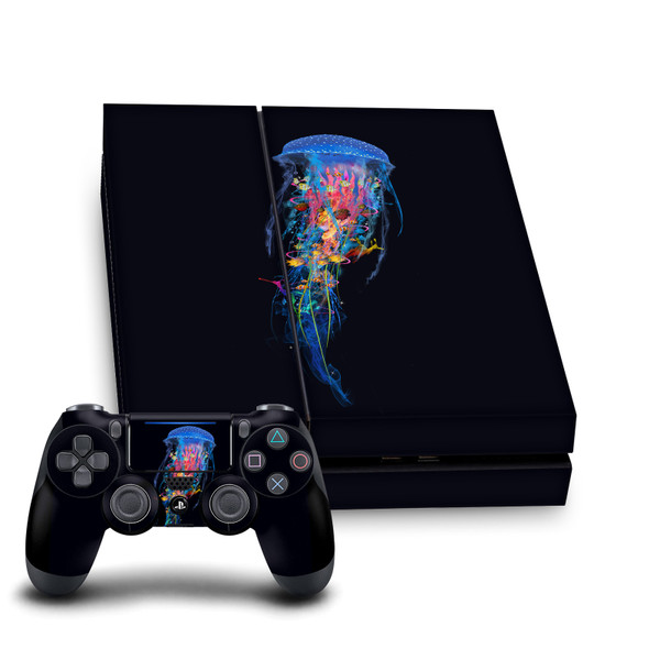 Dave Loblaw Sea 2 Blue Jellyfish Vinyl Sticker Skin Decal Cover for Sony PS4 Console & Controller