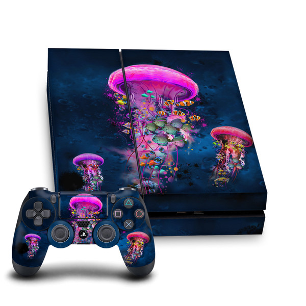 Dave Loblaw Sea 2 Pink Jellyfish Vinyl Sticker Skin Decal Cover for Sony PS4 Console & Controller