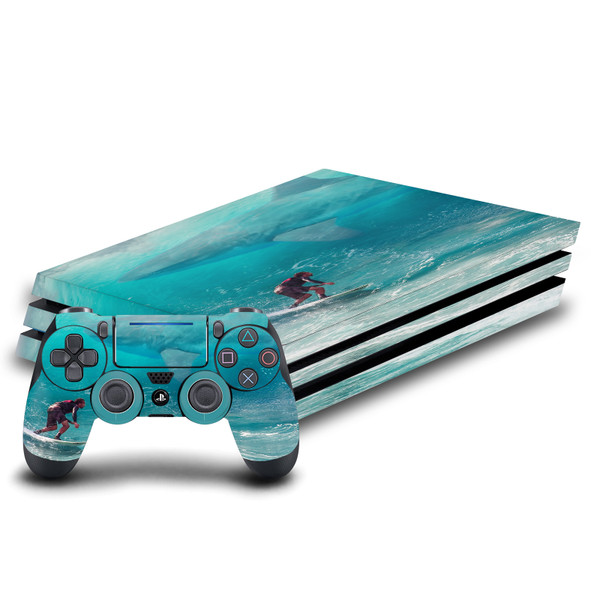 Dave Loblaw Sea 2 Shark Surfer Vinyl Sticker Skin Decal Cover for Sony PS4 Pro Bundle