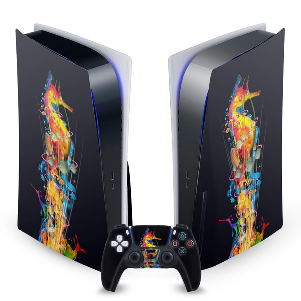 Dave Loblaw Sea 2 Seahorse Vinyl Sticker Skin Decal Cover for Sony PS5 Disc Edition Bundle