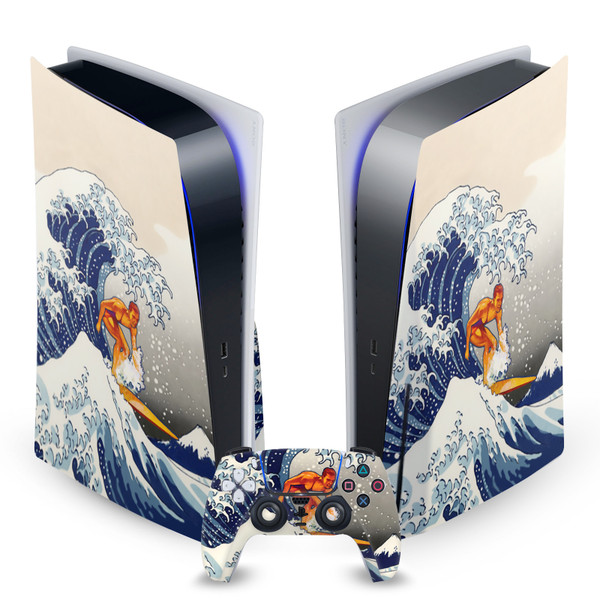 Dave Loblaw Sea 2 Wave Surfer Vinyl Sticker Skin Decal Cover for Sony PS5 Disc Edition Bundle