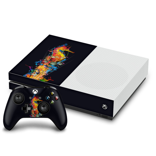 Dave Loblaw Sea 2 Seahorse Vinyl Sticker Skin Decal Cover for Microsoft One S Console & Controller