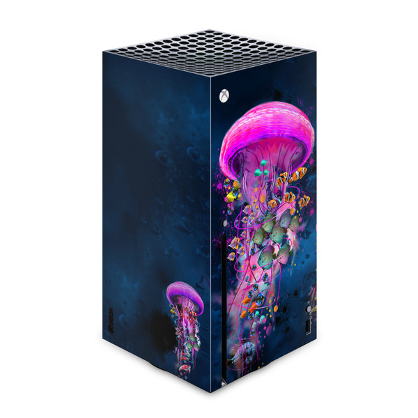 Dave Loblaw Sea 2 Pink Jellyfish Vinyl Sticker Skin Decal Cover for Microsoft Xbox Series X