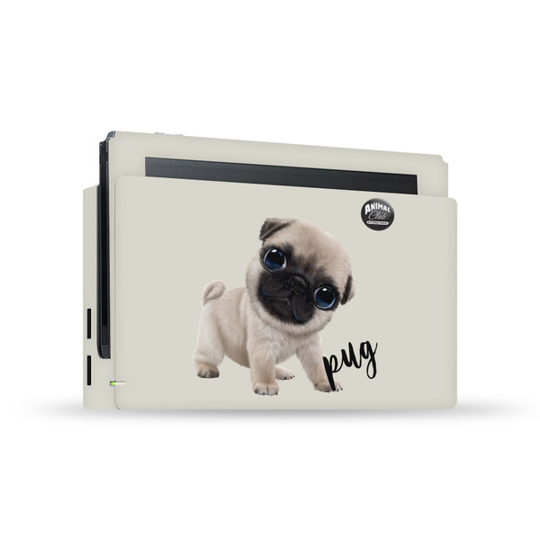 Animal Club International Faces Pug Vinyl Sticker Skin Decal Cover for Nintendo Switch Console & Dock