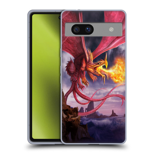 Anthony Christou Art Fire Dragon Soft Gel Case for Google Pixel 7a