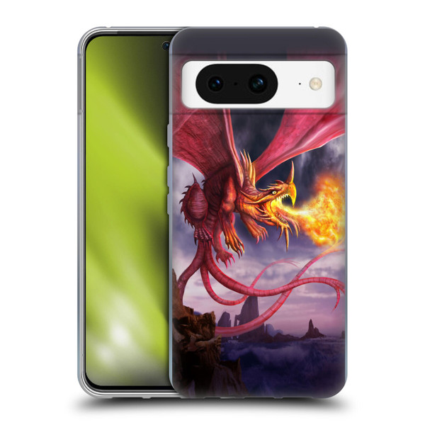 Anthony Christou Art Fire Dragon Soft Gel Case for Google Pixel 8
