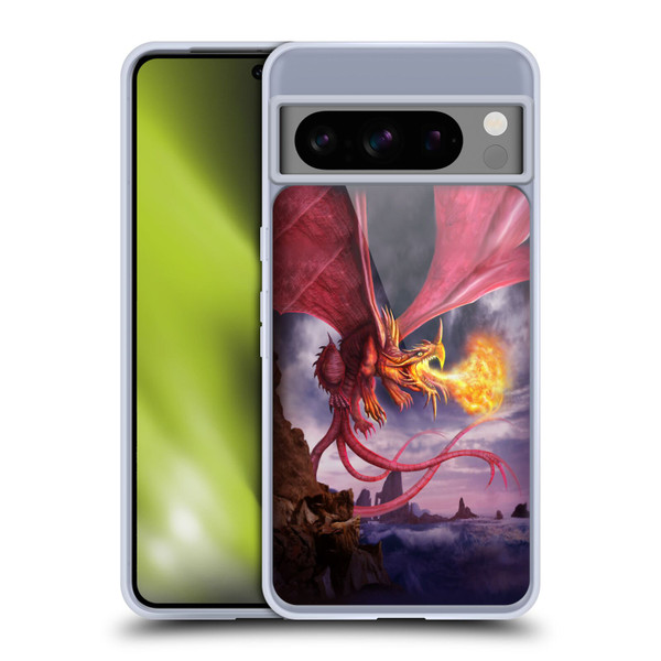 Anthony Christou Art Fire Dragon Soft Gel Case for Google Pixel 8 Pro