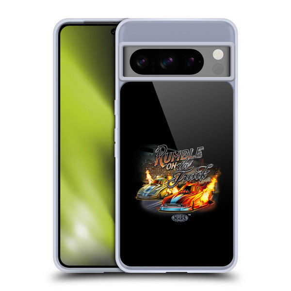 National Hot Rod Association Graphics Rumble On The Track Soft Gel Case for Google Pixel 8 Pro