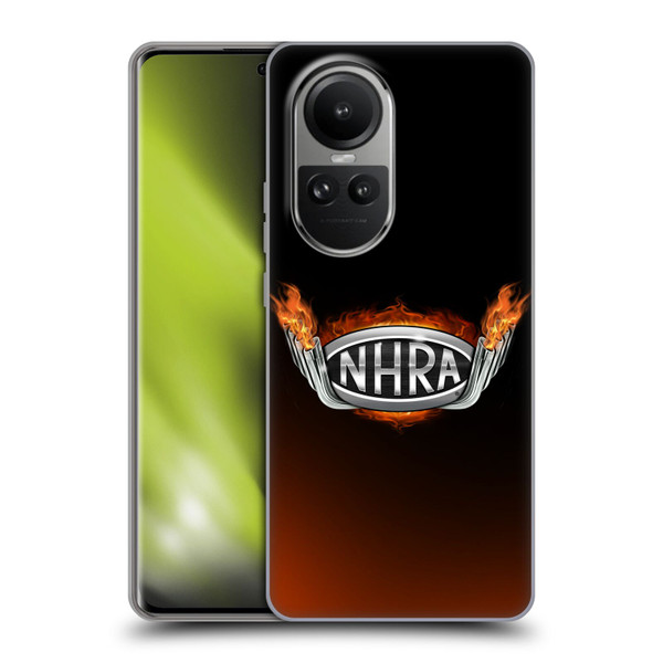 National Hot Rod Association Graphics Fire Logo Soft Gel Case for OPPO Reno10 5G / Reno10 Pro 5G