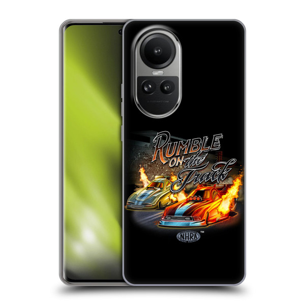 National Hot Rod Association Graphics Rumble On The Track Soft Gel Case for OPPO Reno10 5G / Reno10 Pro 5G