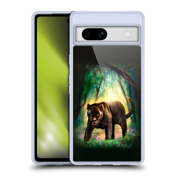 Anthony Christou Fantasy Art Black Panther Soft Gel Case for Google Pixel 7a