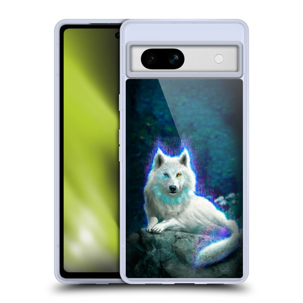 Anthony Christou Fantasy Art White Wolf Soft Gel Case for Google Pixel 7a